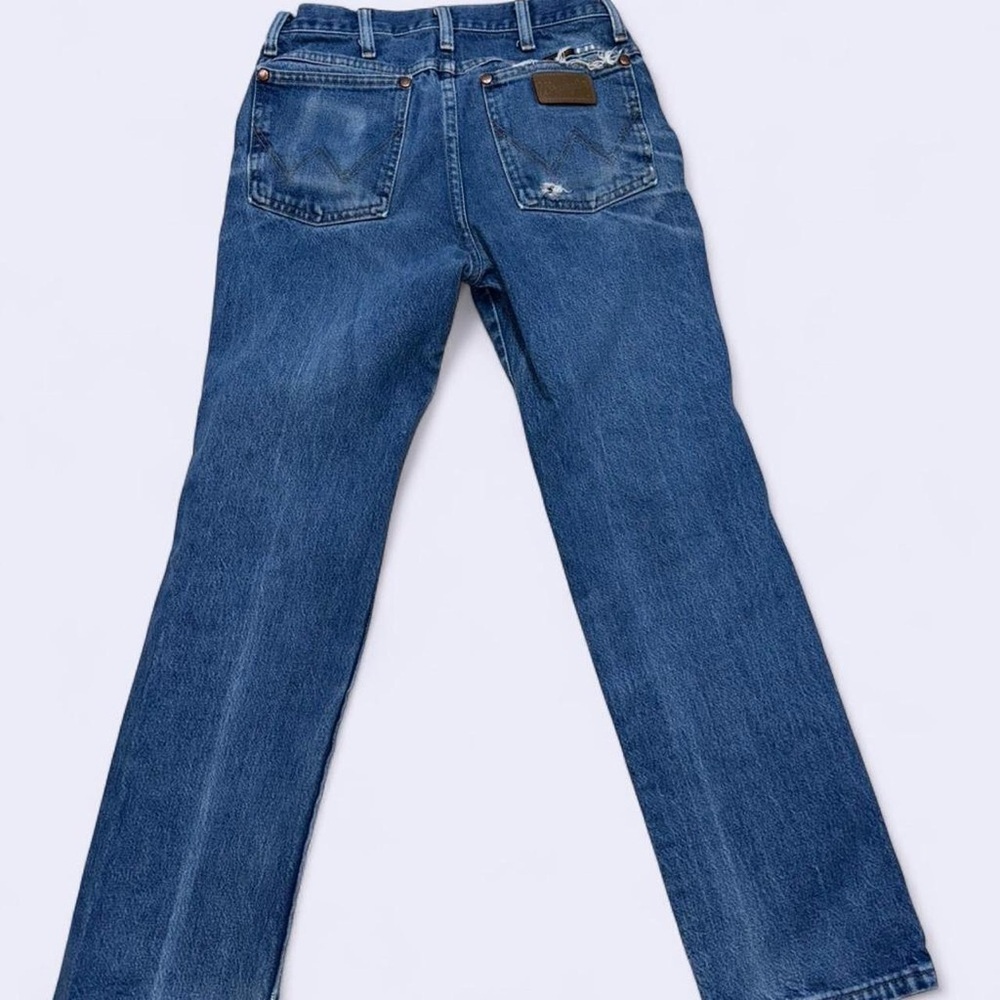 Wrangler Vintage Wash Distressed Straight Leg Jeans 29x30 - Picture 7 of 7